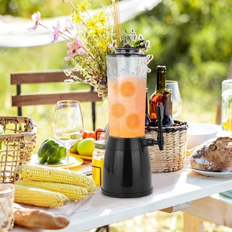 2.5L Beer Tower Dispenser with Ice Core – Juice Cocktail Drink Cooler