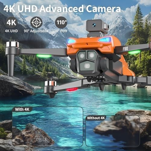 GPS Drone with 4K Camera, 4.5" LCD Screen, Auto Return & Obstacle Avoidance