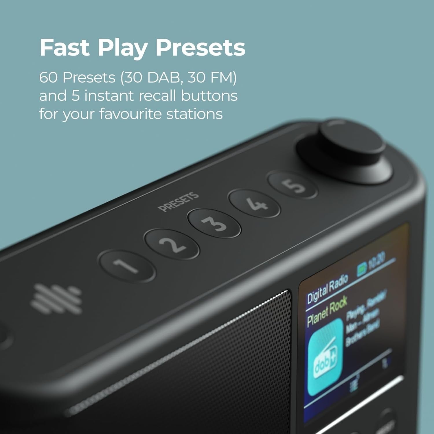 Portable DAB+ FM Radio XL LCD Display USB Rechargeable 10H Playback