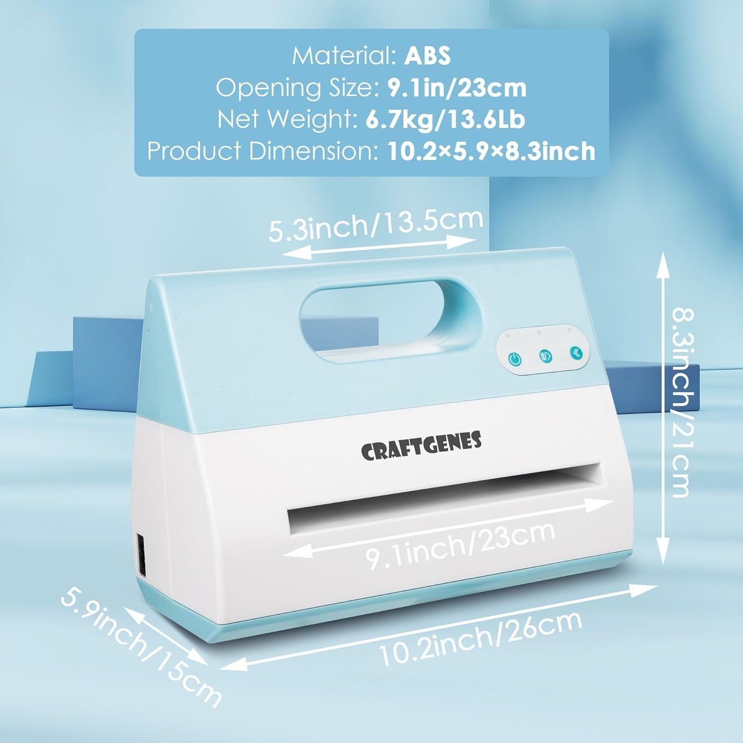 Electric Die Cutting Machine 9 Inch Craft Embossing Cutter Card Making