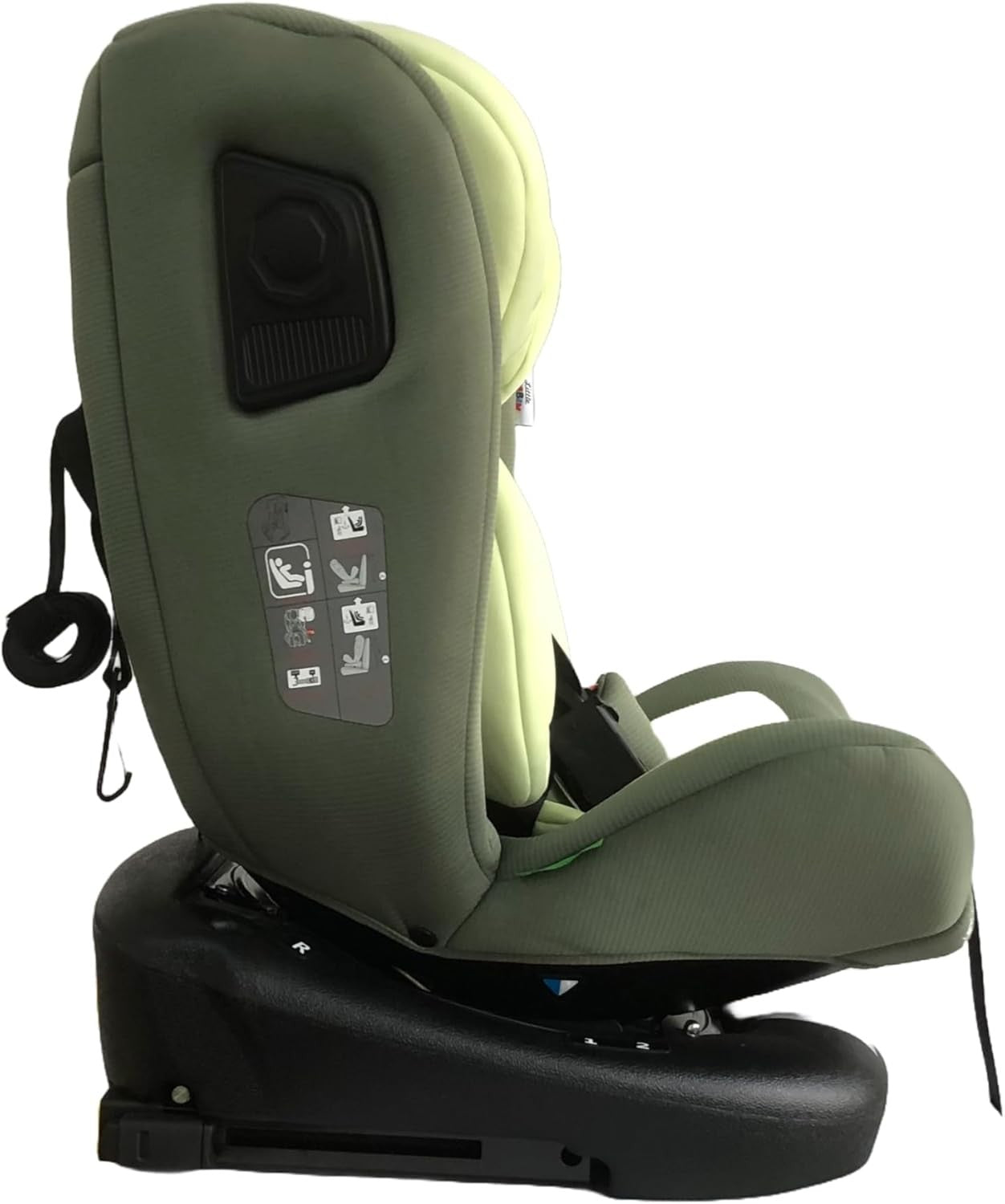 360° Rotating i-Size Car Seat ISOFIX R129 0–36kg Birth to 12 Years Green
