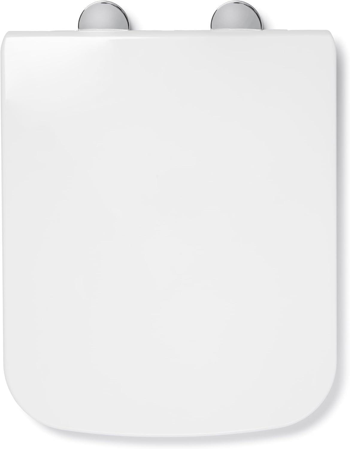 White Square Toilet Seat Soft Close Quick Release Antibacterial Durable