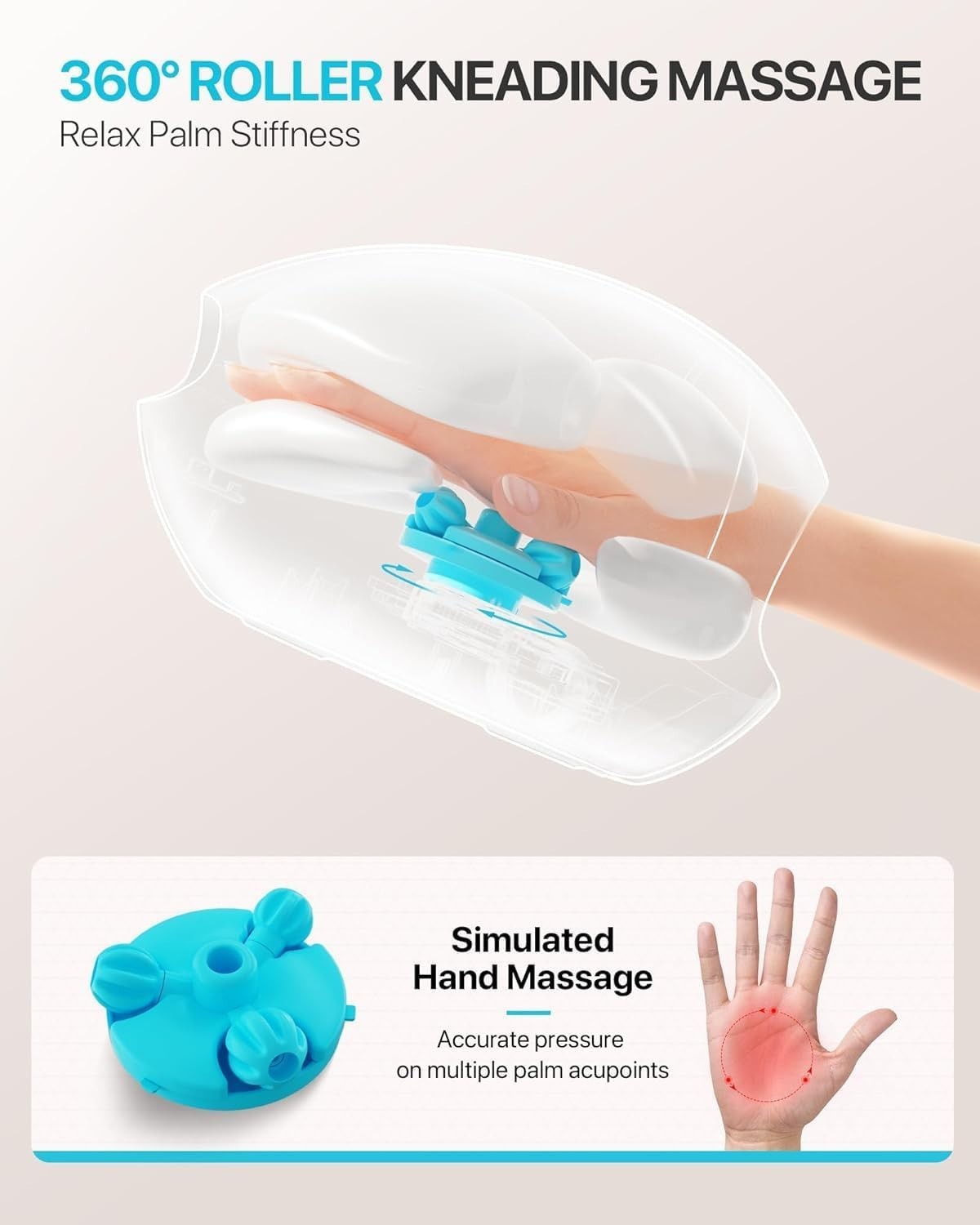 Cordless Electric Hand Massager Heat Therapy | Arthritis Pain Relief