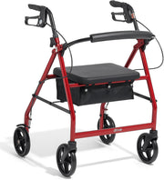 Lightweight 4 Wheel Rollator Walker with Seat Brakes Underseat