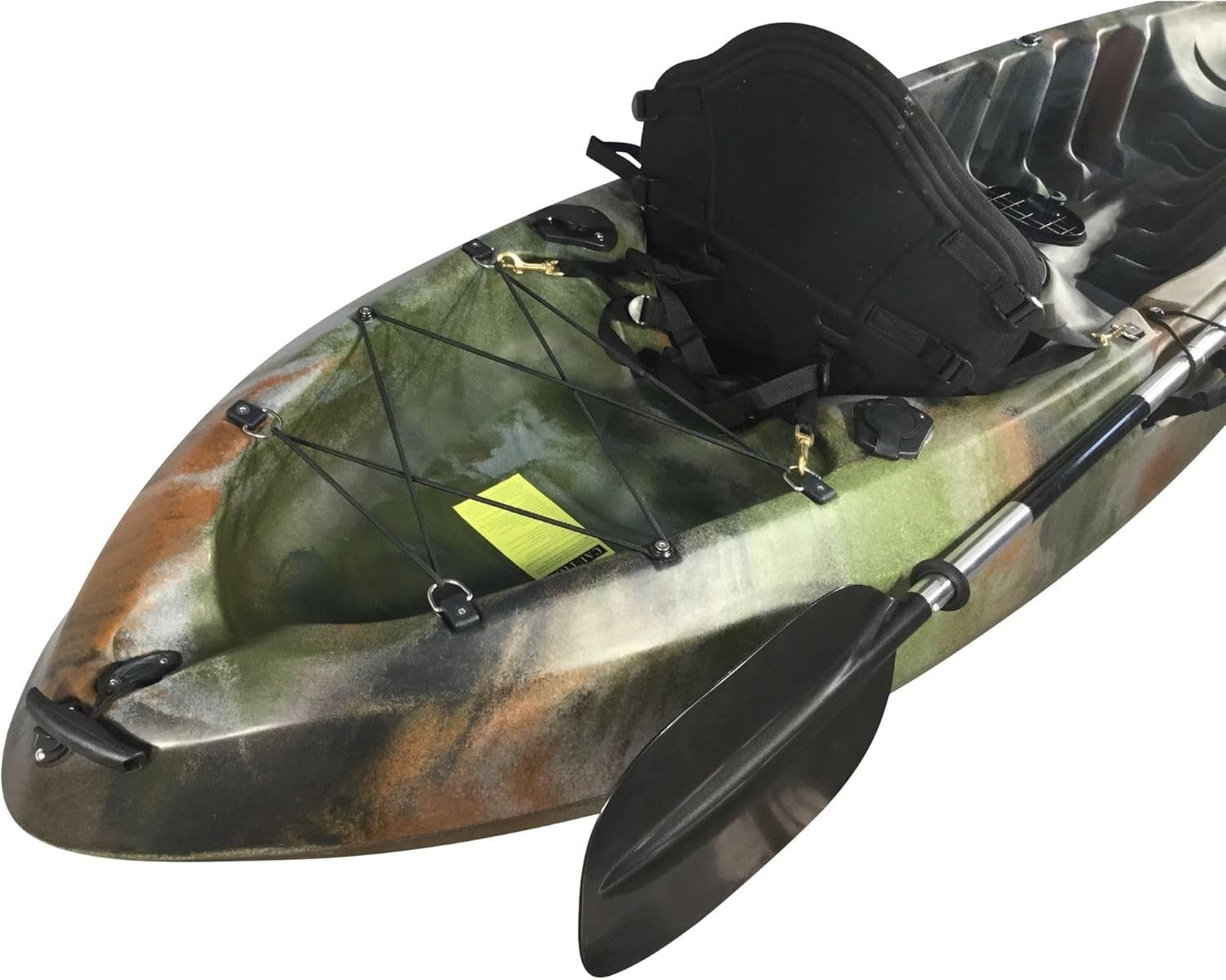 Sit On Top Fishing Kayak Jungle Camo w/ Paddle Deluxe Seat
