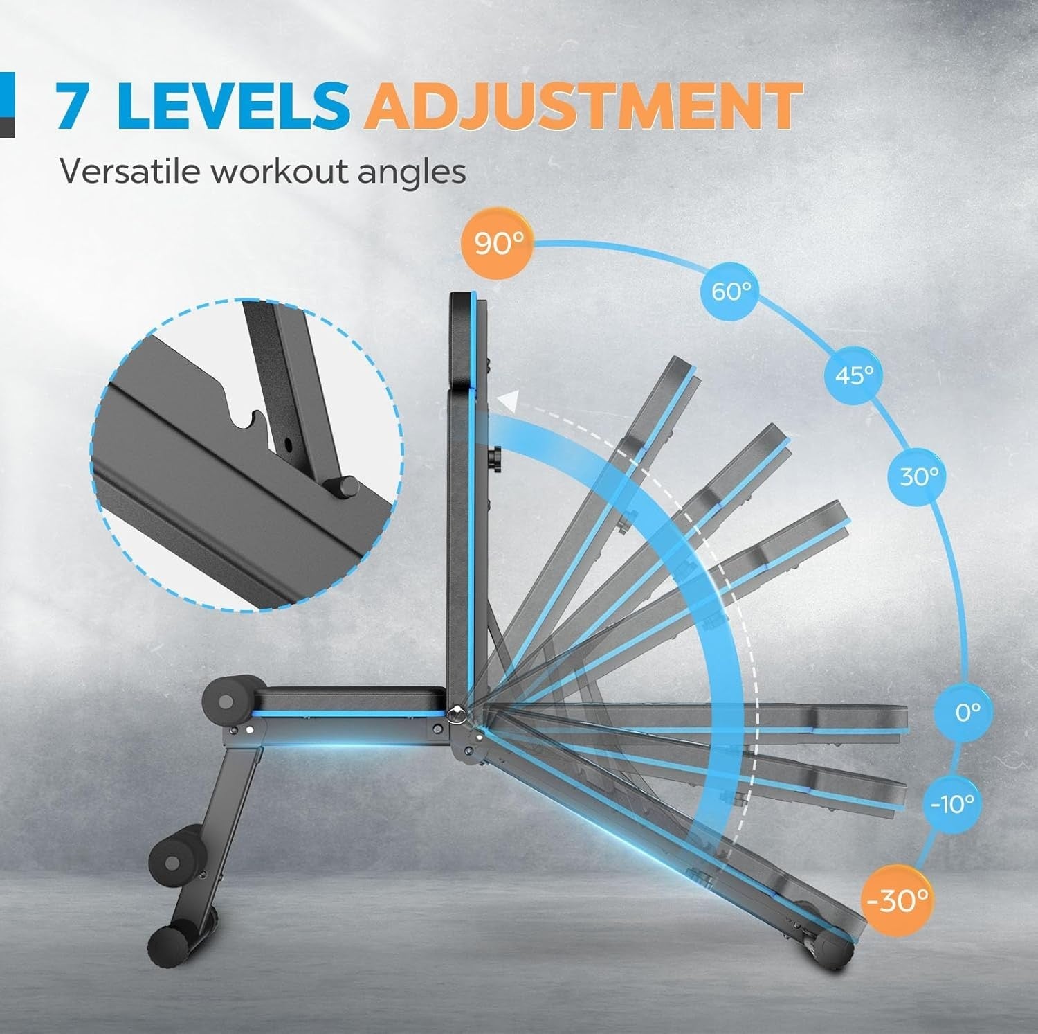 Adjustable Folding Weight Bench Incline Decline Flat Home Gym