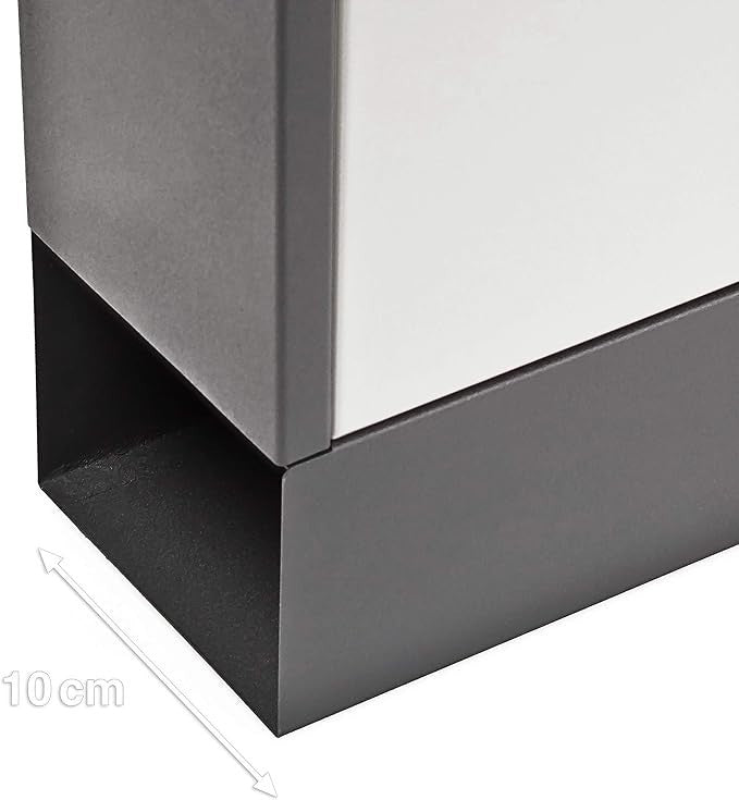 Lockable Wall Mounted Mailbox with Keys Weatherproof Metal Letterbox