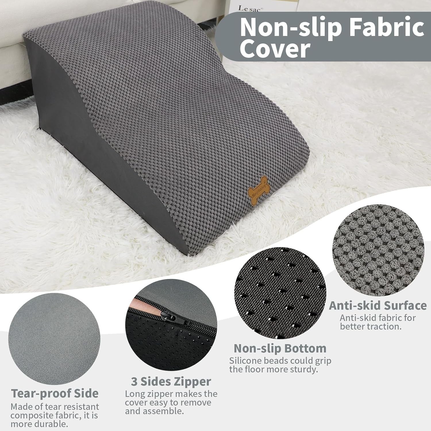 2-Step Dog Stairs Non-Slip Pet Ramp for Small Dogs Cats