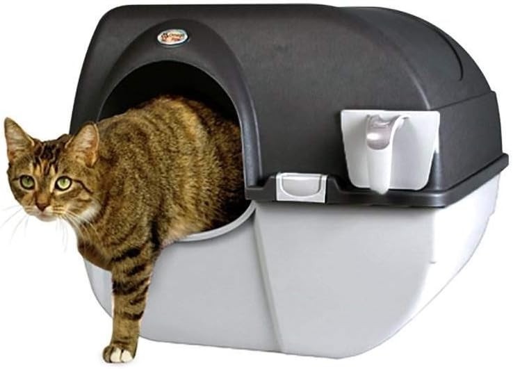 Self Cleaning Cat Litter Box Roll n Clean No Scoop Pull Out Tray
