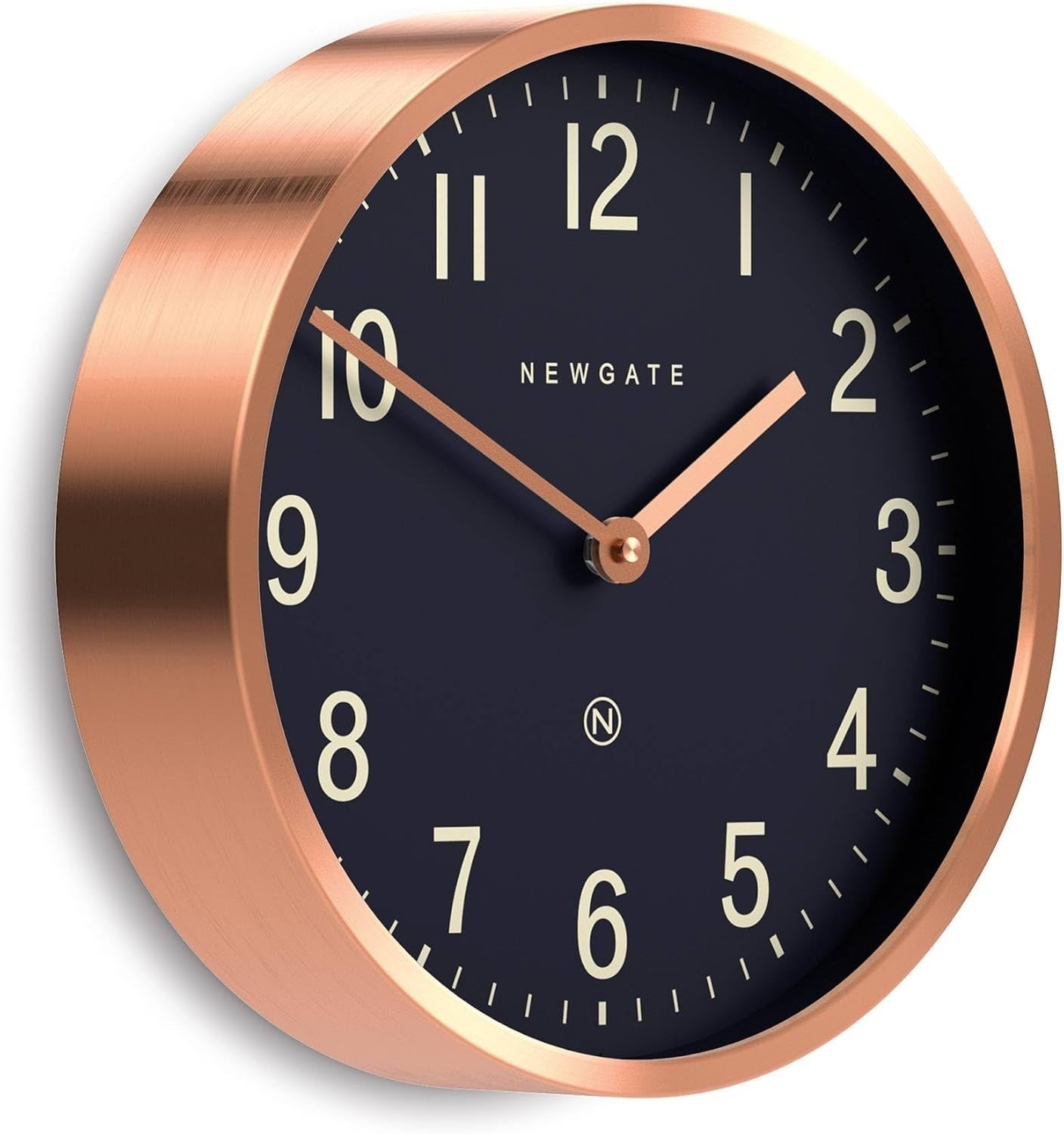 30cm Silent Wall Clock Copper Finish Modern Retro Office Kitchen Decor