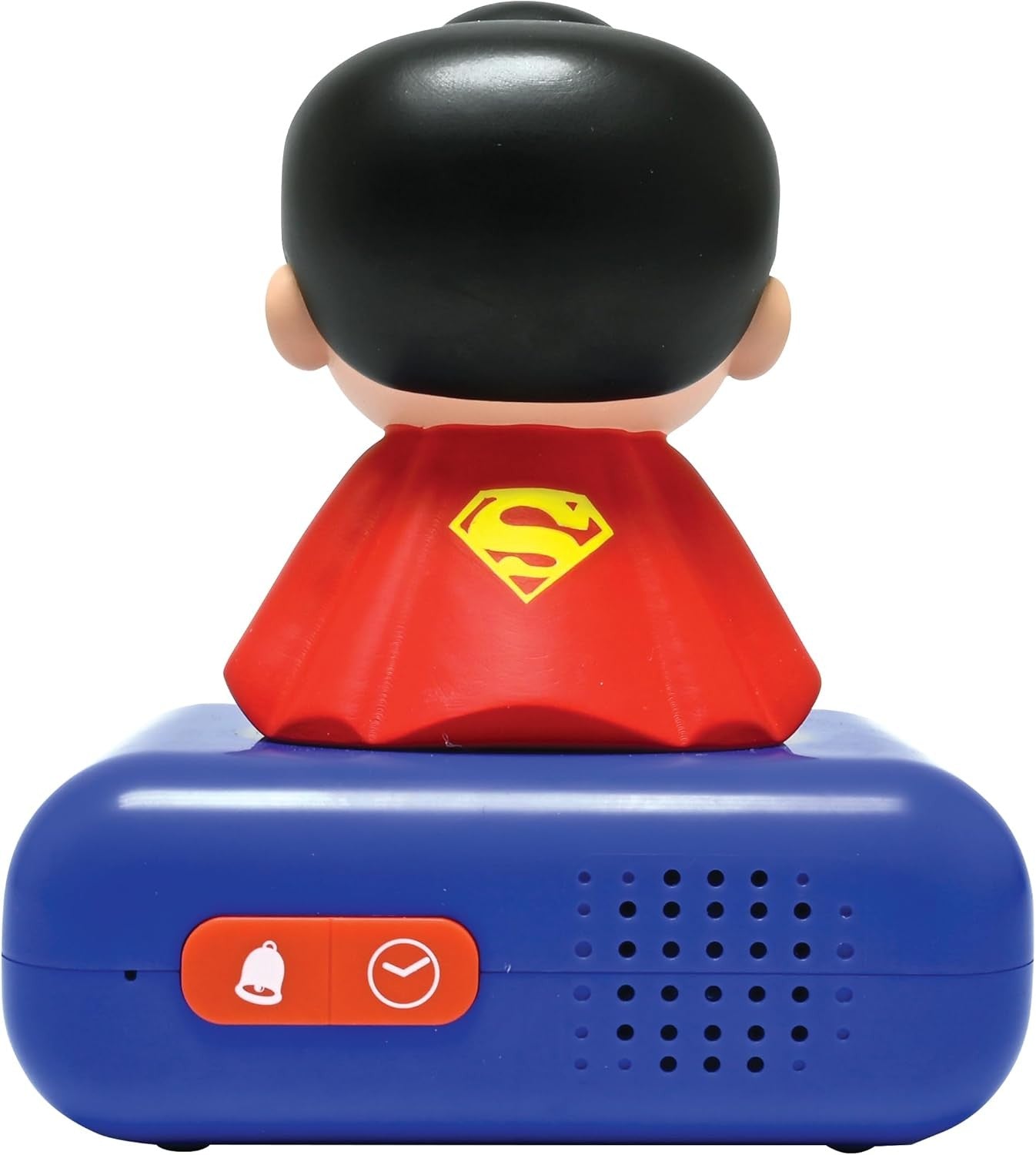 Kids Superhero Alarm Clock Night Light Blue Red LCD Snooze Sounds