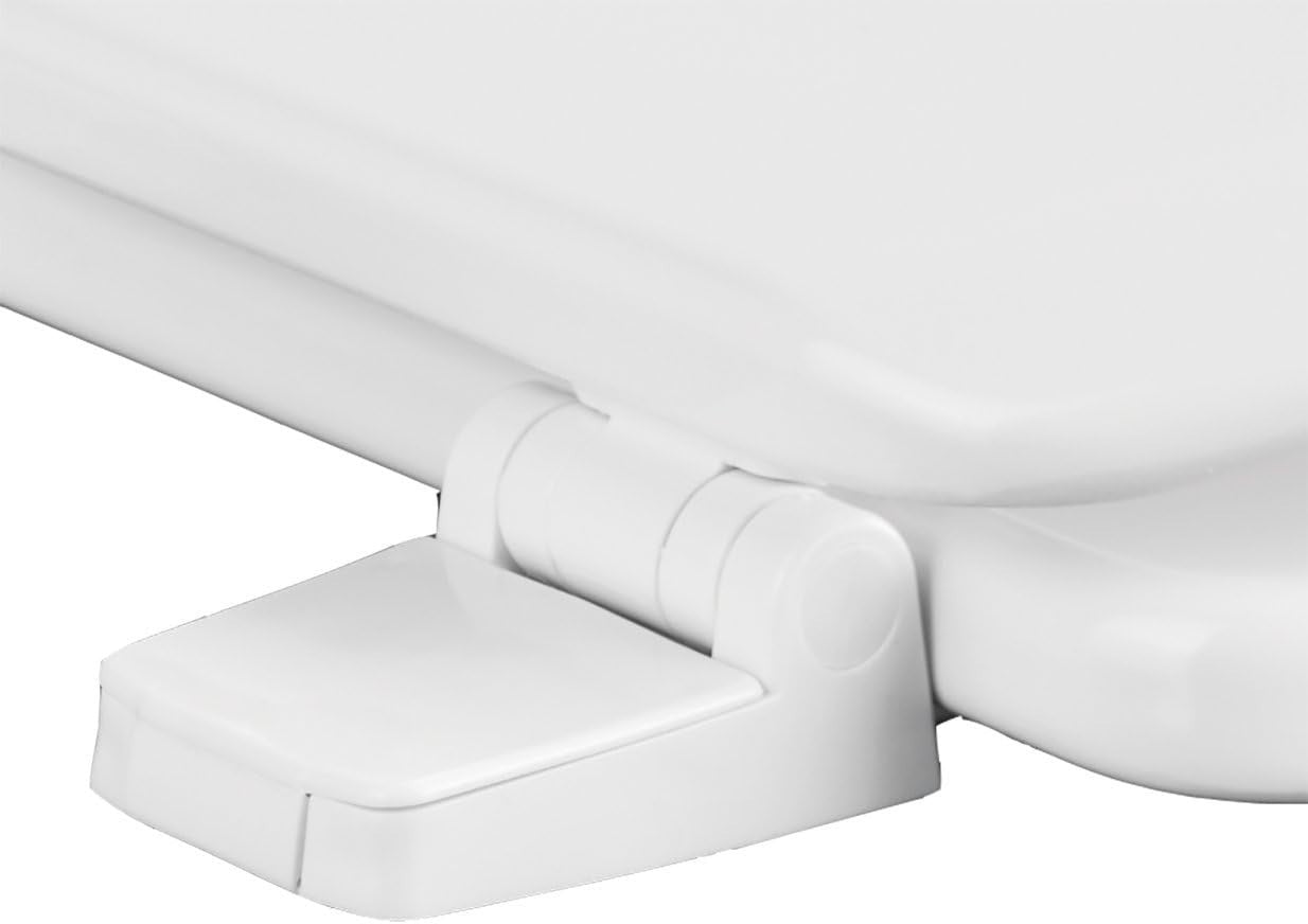 Stay Tight Toilet Seat White Wooden STA-TITE Adjustable Hinges 44.7x37.1x4cm