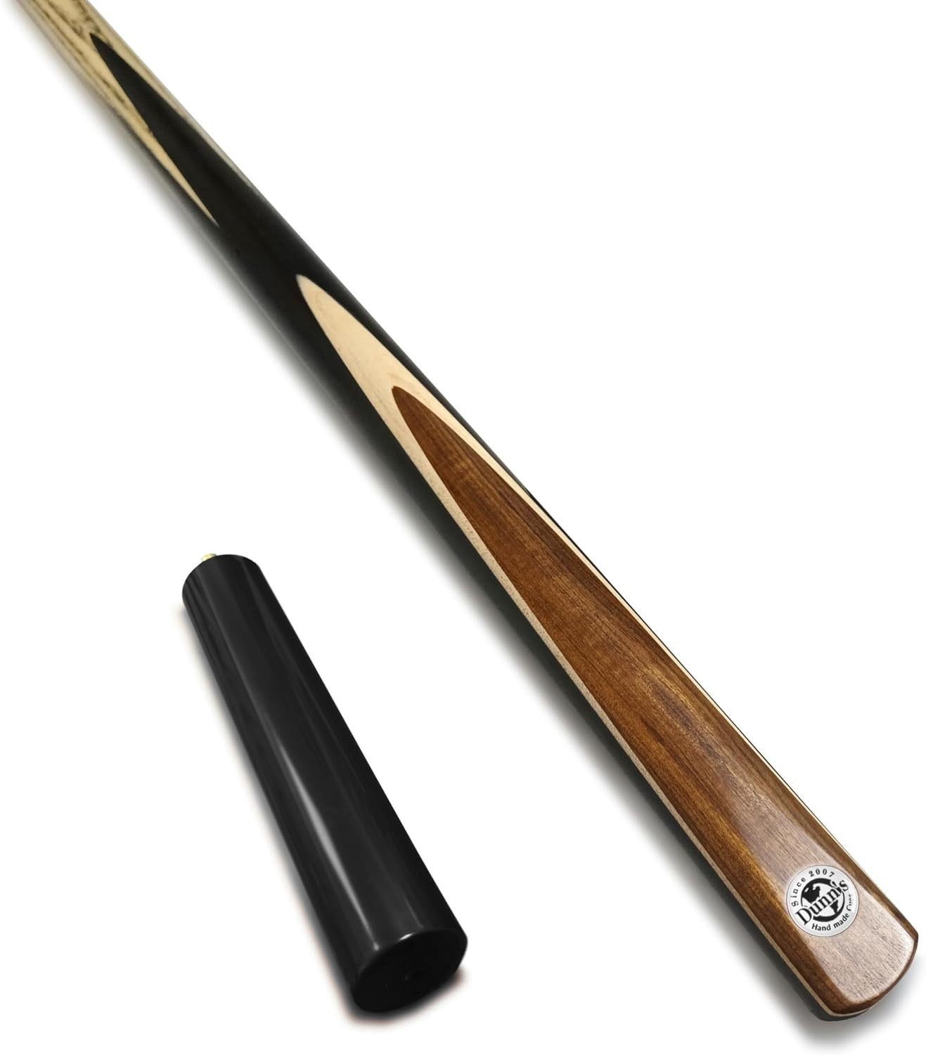 One Piece Ash Snooker Cue 58in 9.5mm Tip Extensions Case Set