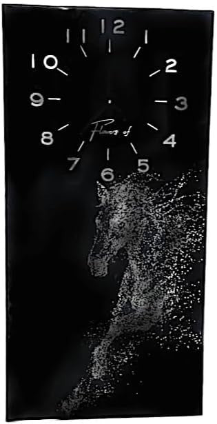 Modern Golden Horse Wall Clock 40x60cm Silent Quartz Artistic Decor