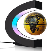 Magnetic Levitating Globe Golden LED Floating Desk Tech Gadget Lamp