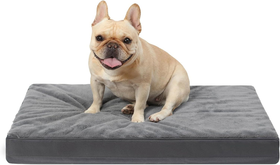 Large Orthopedic Dog Bed 90x57cm Waterproof Washable Dark Grey