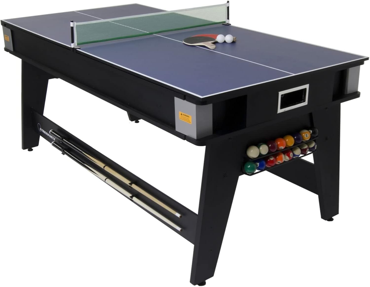 6ft 3 in 1 Rotating Pool Air Hockey Table Tennis Game Table