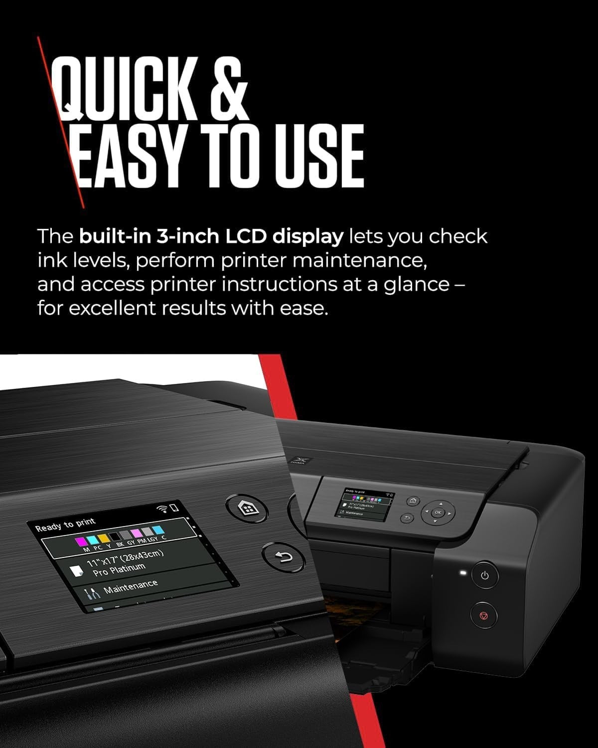 A3+ Wireless Photo Printer | 8-Colour, 4800dpi, LCD, Duplex, Pro Quality
