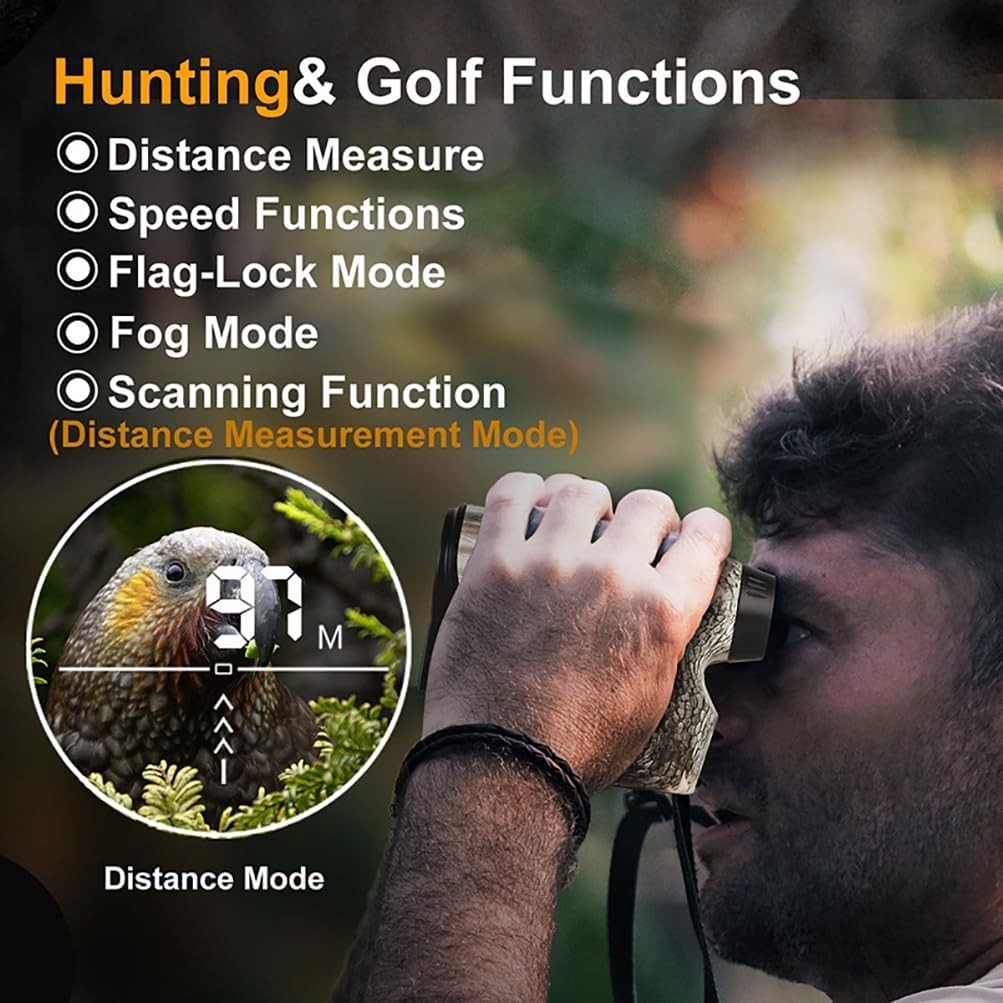 Golf Laser Rangefinder 6X Digital Monocular 500m Fast Distance Measure