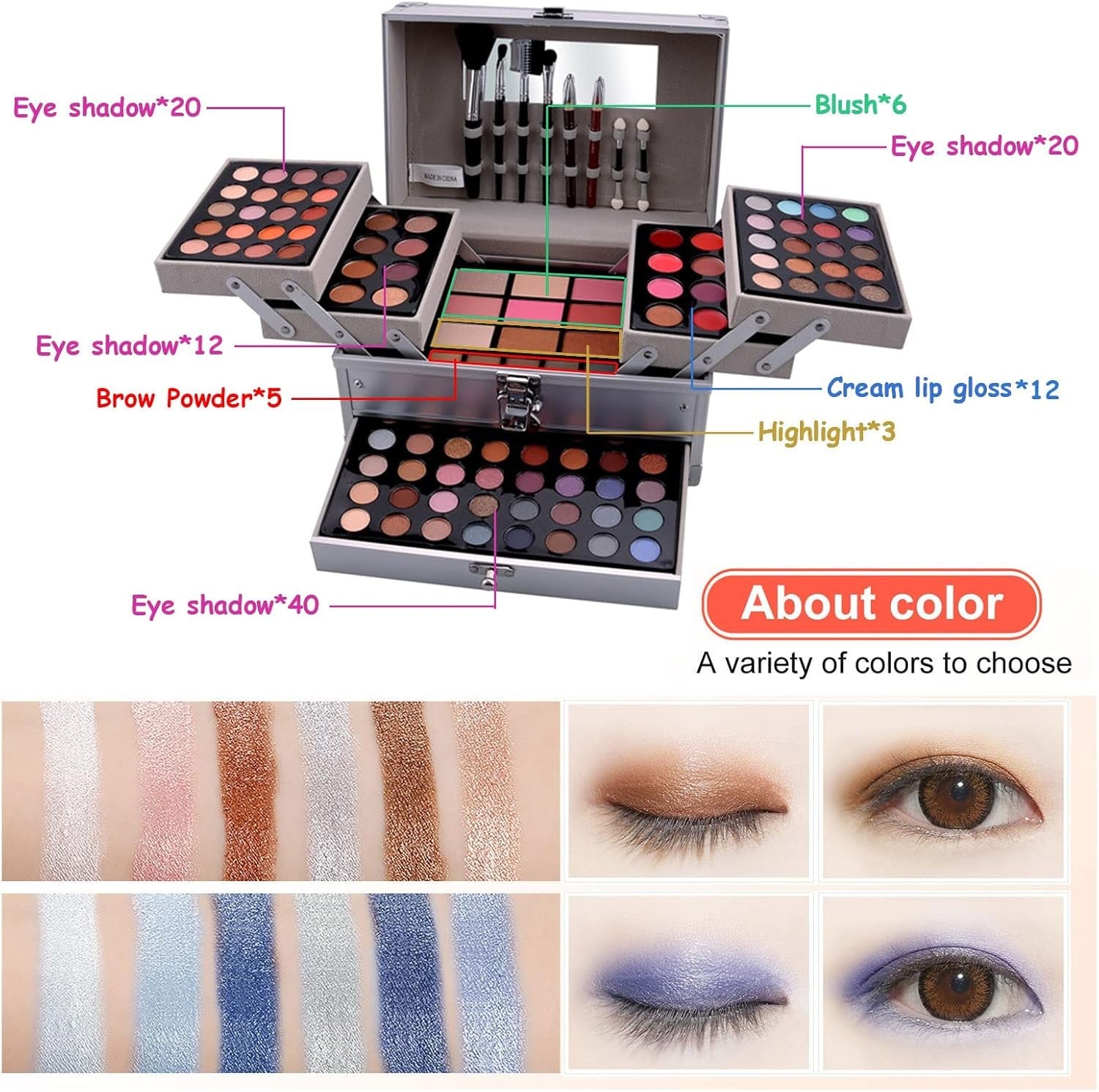 All In One Makeup Kit Full Gift Set Eyeshadow Blush