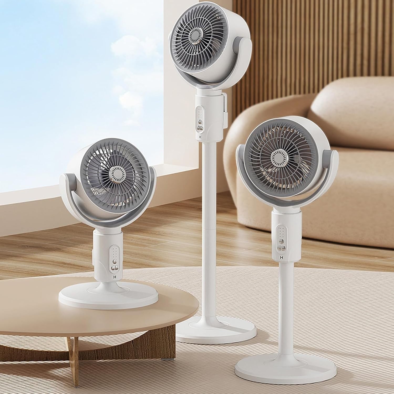 Pedestal Fan 180° Oscillating Stand w Remote Control – Adjustable Height & Timer