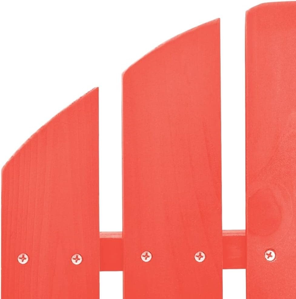 Red Outdoor Wooden Rocking Chair, Ergonomic Comfort, Weatherproof