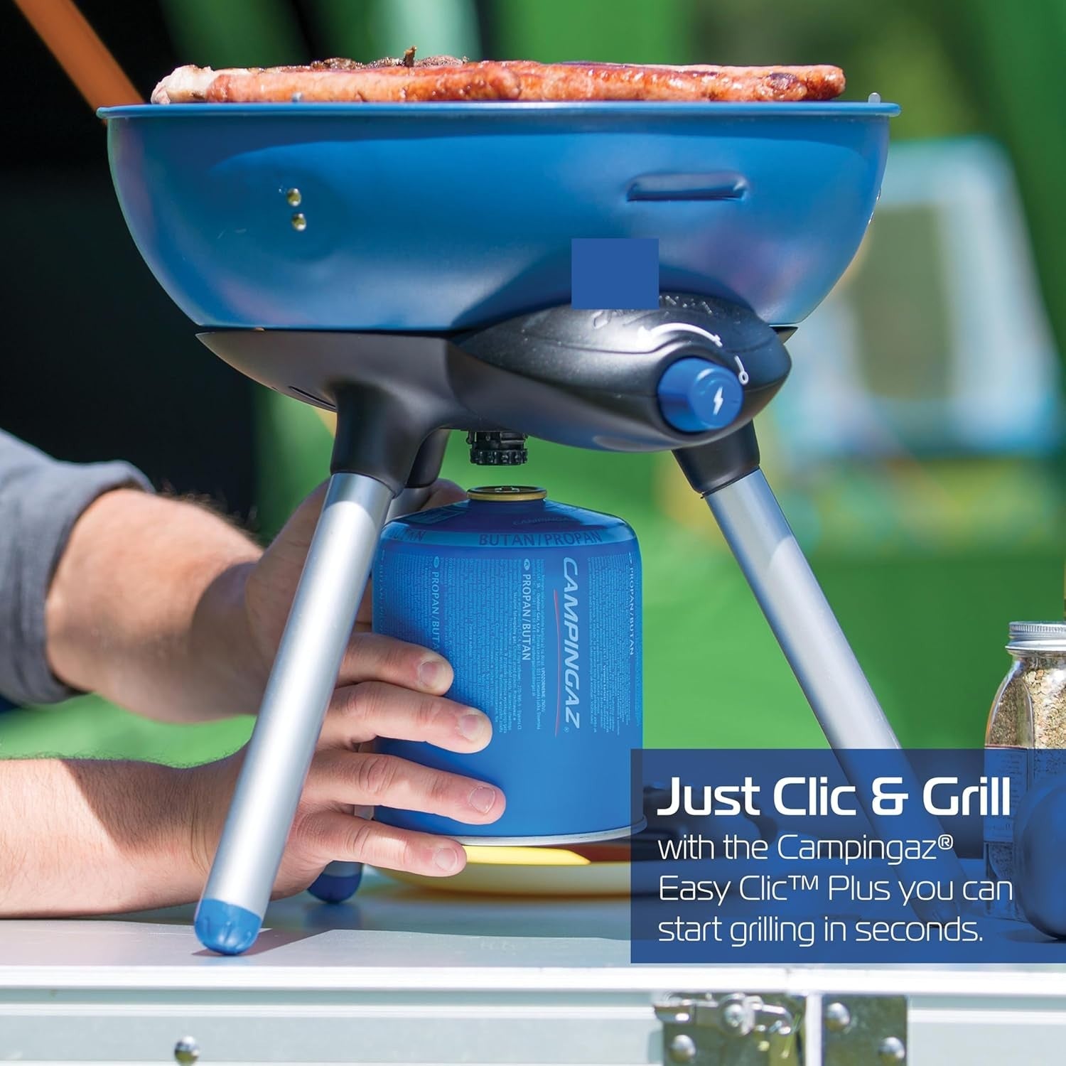 Portable Gas BBQ Party Grill 2000W | Compact Outdoor Camping Cooker