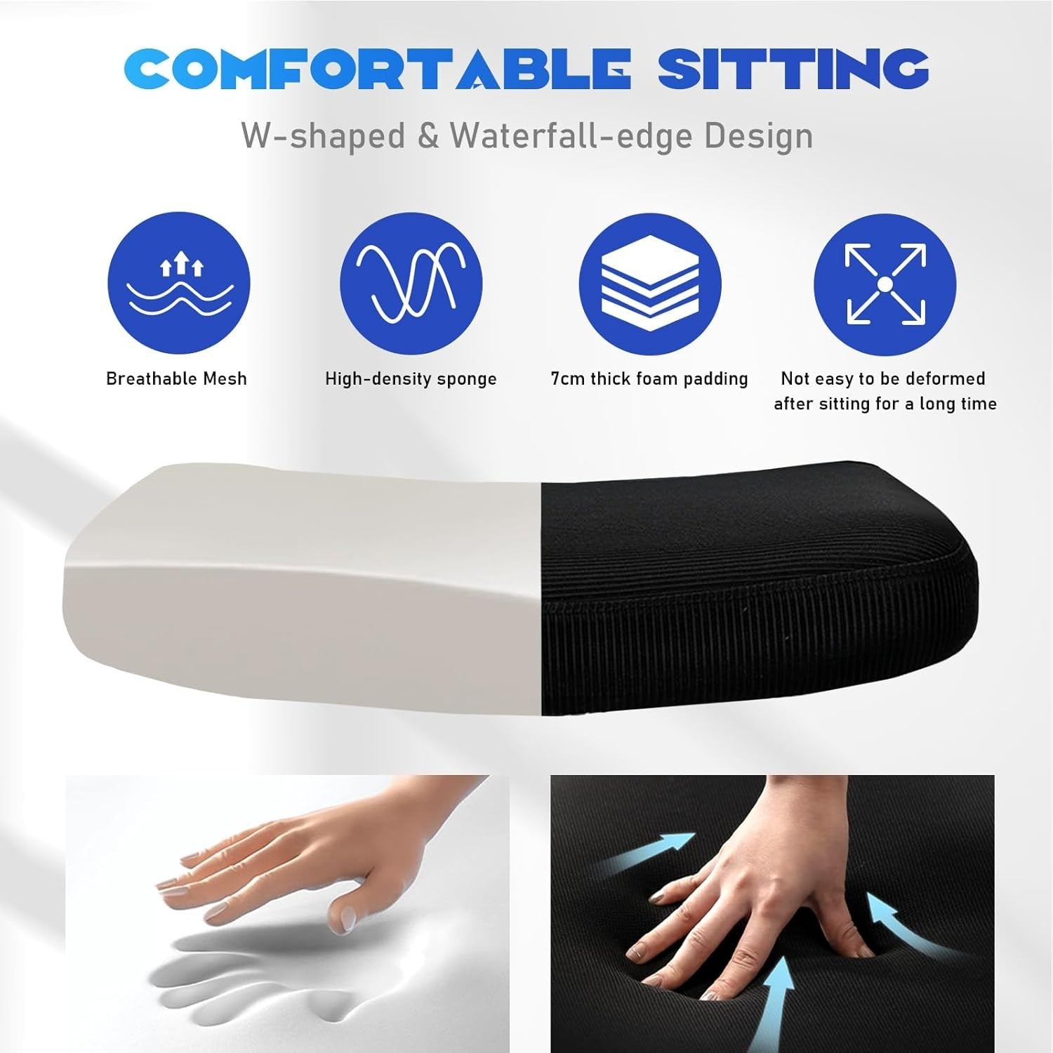 Oversized Ergonomic Mesh Office Chair Lumbar Support Recliner Desk Seat