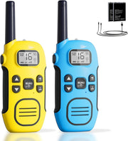 Long Range Walkie Talkies 2 Pack 16 Channel Rechargeable VOX Radio