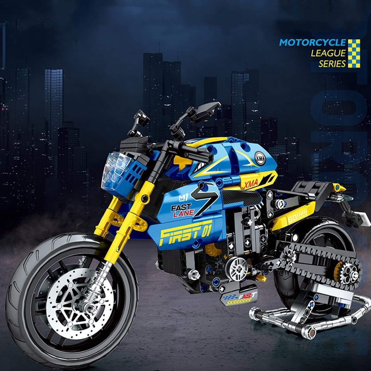 706pcs Technic Motorcycle Building Kit for Adults – Realistic DIY Motorbike Mode