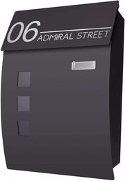 Waterproof Wall Mounted Post Box Lockable Mailbox w/ Newspaper Slot & Secure