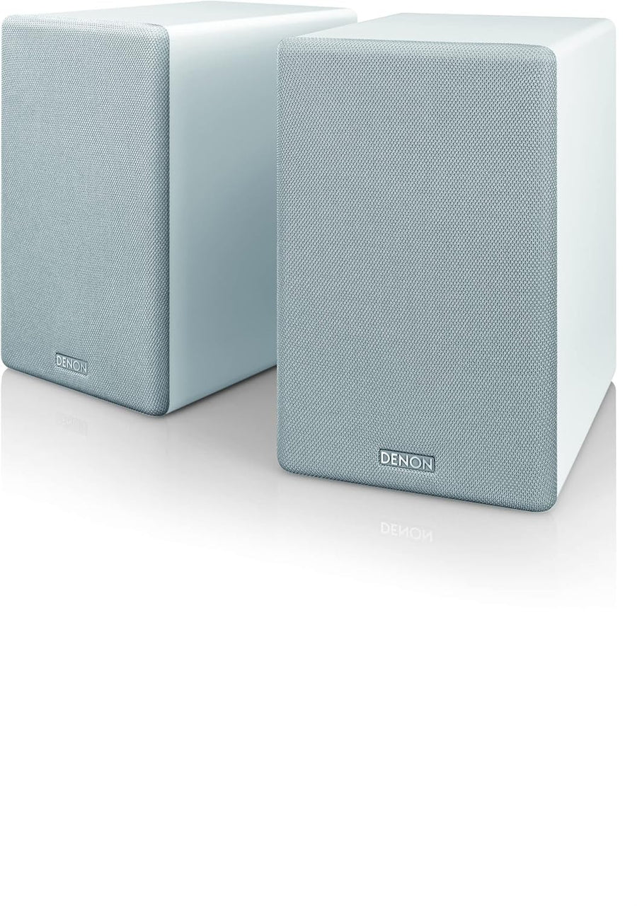Denon SCN10 White HiFi Bookshelf Speakers 65W 2-Way Stereo Pair