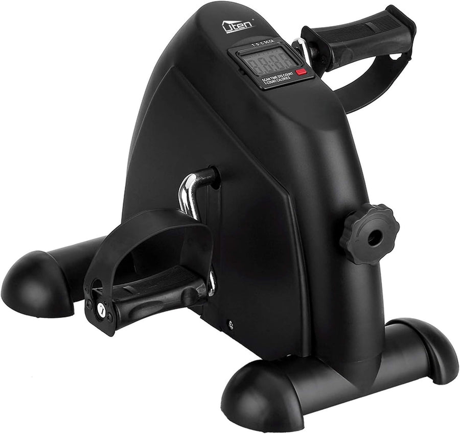 Mini Exercise Bike Pedal Exerciser w/ LCD Display, Adjustable Resistance Compact