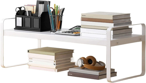 Stackable Desktop Organizer Metal Storage for Office & Kitchen