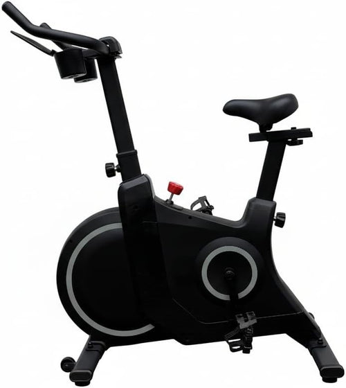 Magnetic Indoor Exercise Bike w/ LCD Display, Adjustable Seat, Quiet Belt Drive