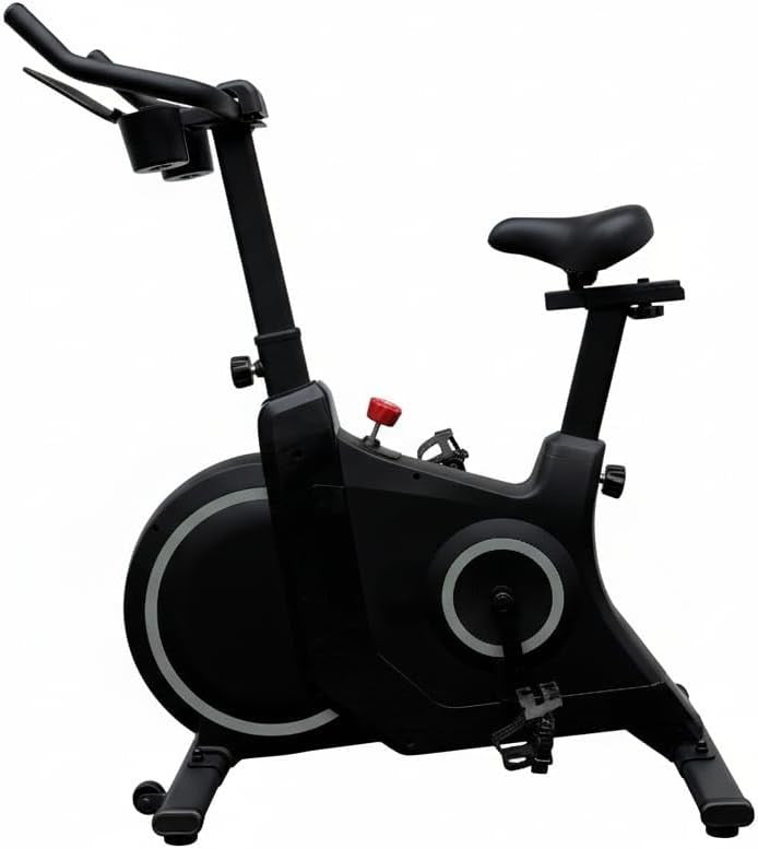 Magnetic Indoor Exercise Bike w/ LCD Display, Adjustable Seat, Quiet Belt Drive