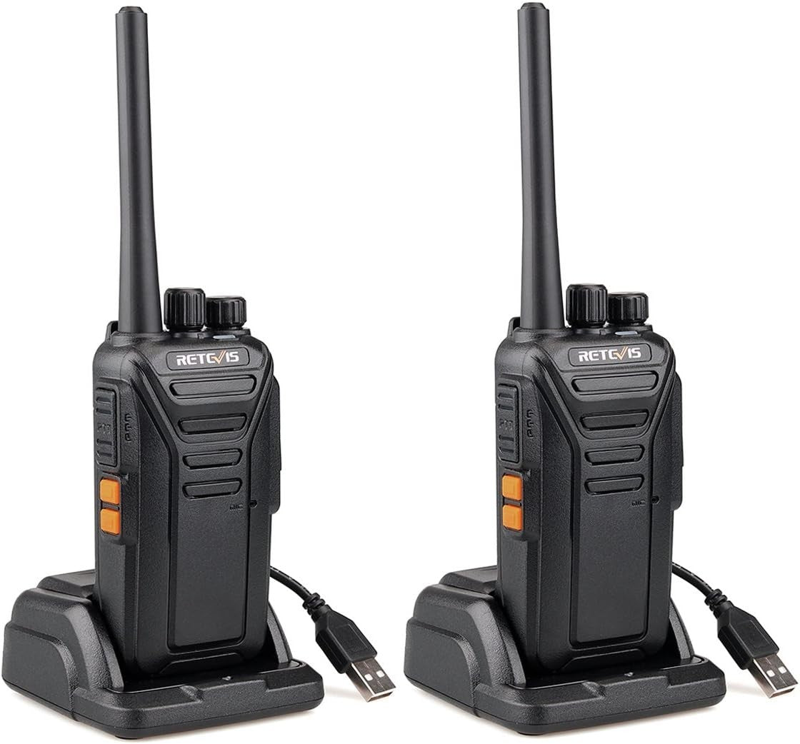 Long Range Walkie Talkies 2 Pack PMR446 Rechargeable VOX 2 Way Radios
