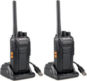 Long Range Walkie Talkies 2 Pack PMR446 Rechargeable VOX 2 Way Radios