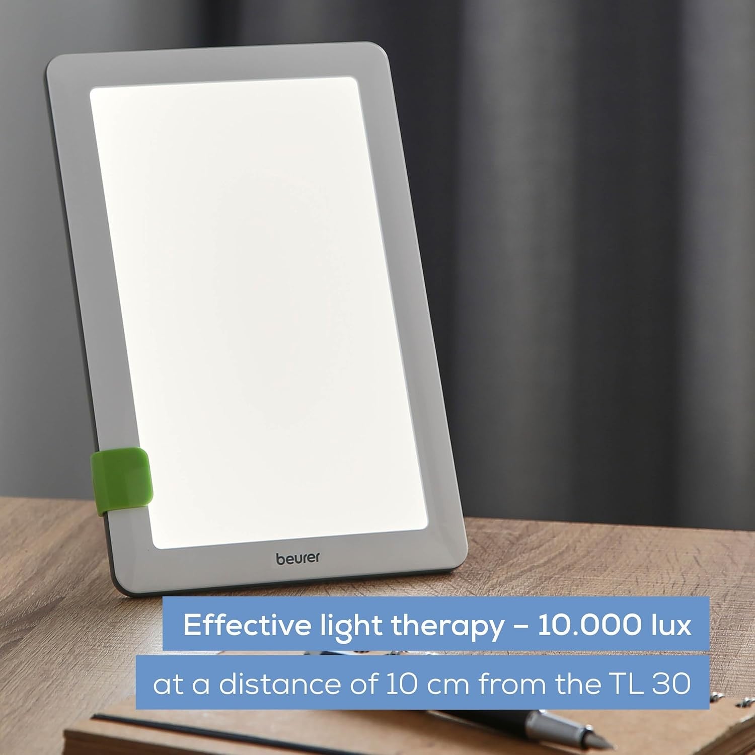 White SAD Light Therapy Lamp 10000 Lux Daylight UV Free Desk Use
