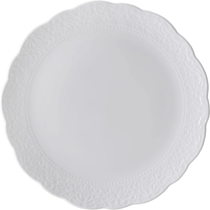 12pc White Bone China Dinnerware Set Chip Resistant Plates Bowls for 4
