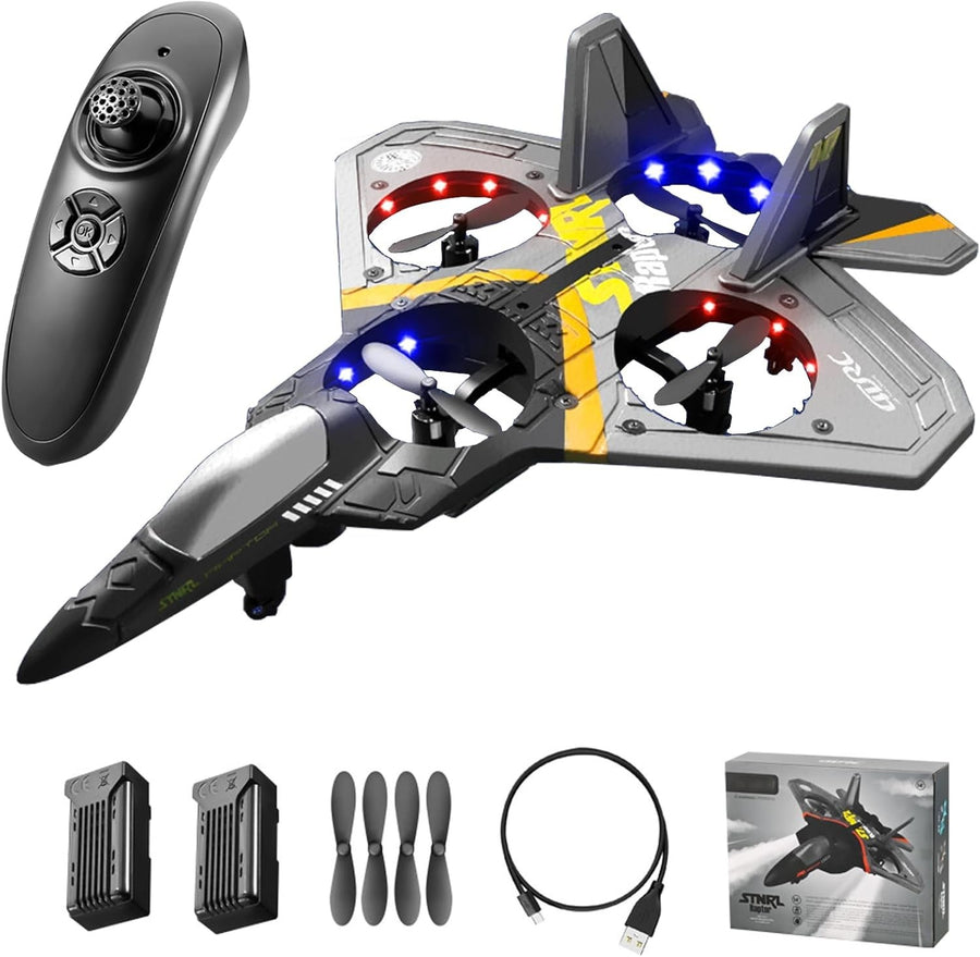 RC Airplane Drone Toy 6CH 2.4GHz Stunt Roll Gravity Sensing 2-Battery