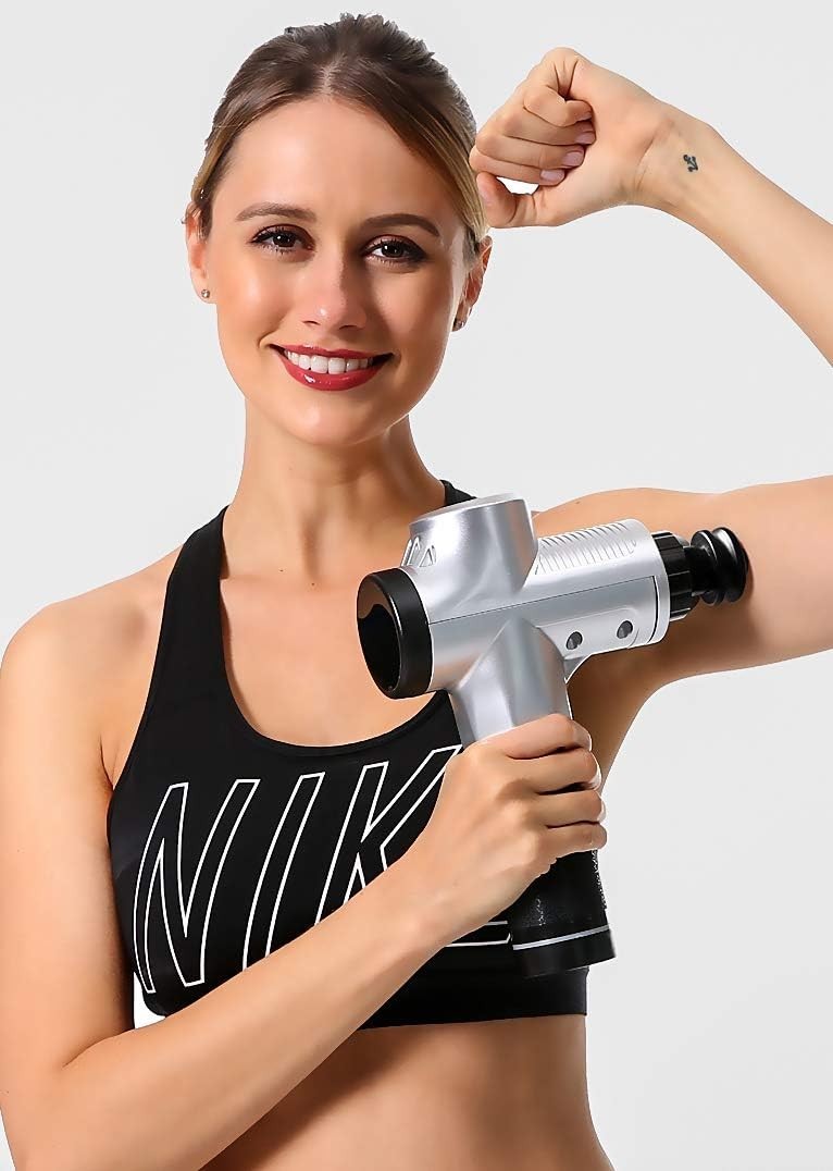 Deep Tissue Massage Gun 30 Speed Muscle Relief +6 Heads Quiet & Powerful