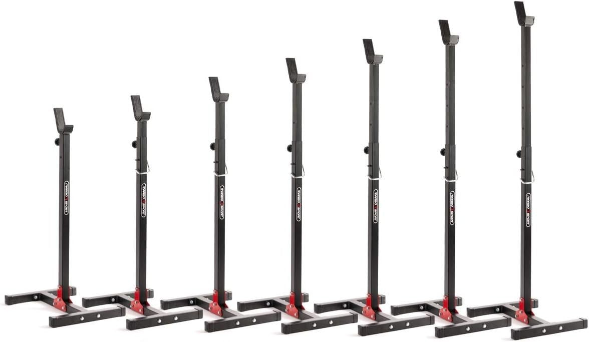 Height Adjustable Dumbbell Stand Pair 250KG Capacity Barbell Rack