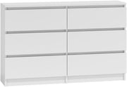 Large 6-Drawer White Chest of Drawers Storage Cabinet Bedroom Organizer