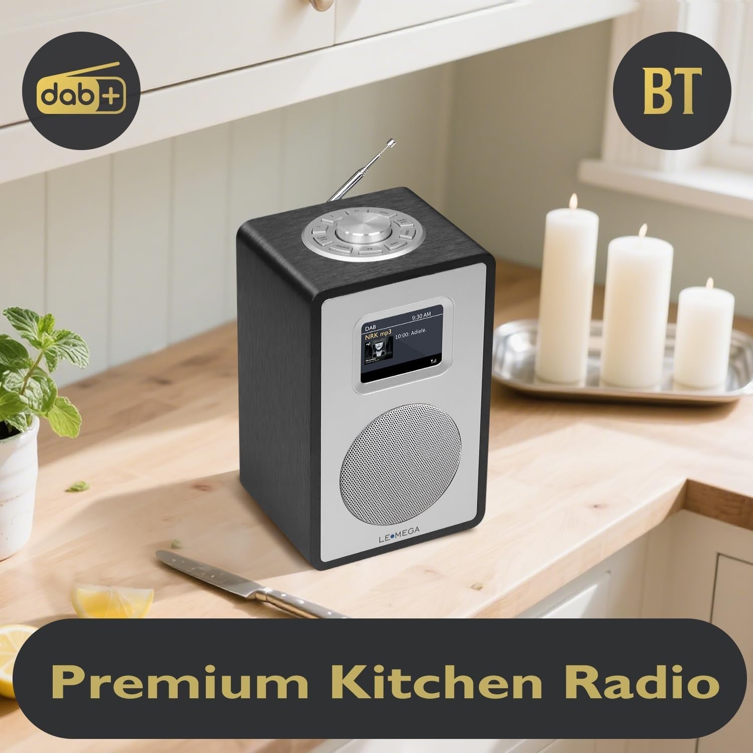 DAB DAB+ Digital Radio Bluetooth Dual Alarm Screen Mains Battery