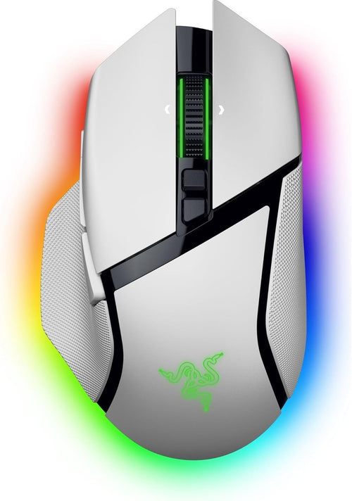 Wireless Gaming Mouse 35K DPI RGB Tilt Wheel 13 Button Pro Ergonomic White