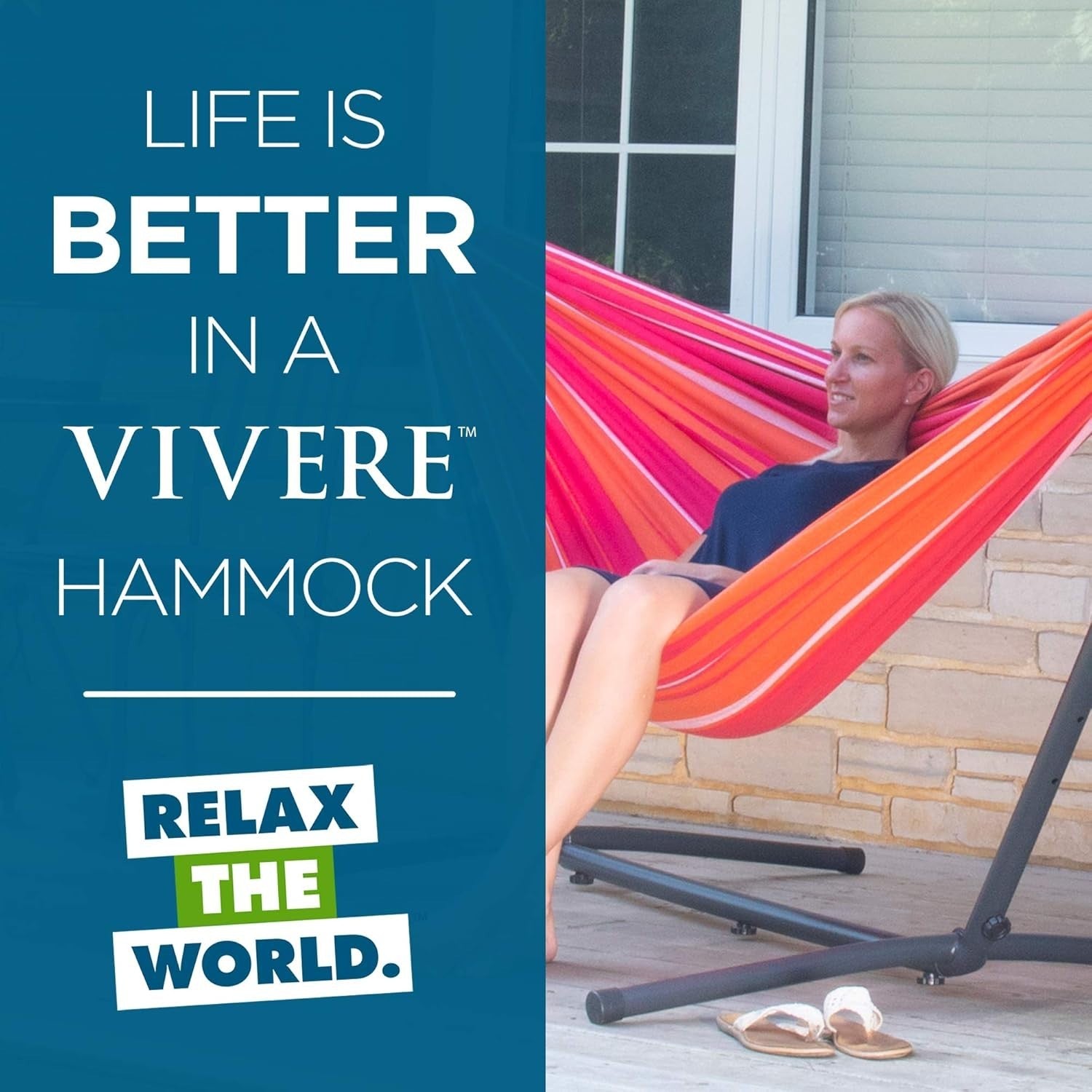 Double Cotton Hammock with Stand – 2 Person 280cm Frame, Indoor Outdoor Relax