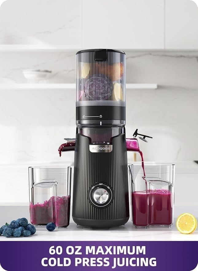 Cold Press Juicer 135mm Wide Feed Opening 300W High Yield Easy Clean