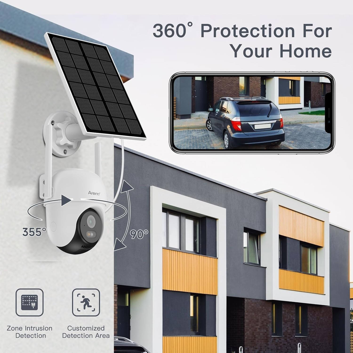 2K Wireless Solar Security Camera Outdoor Pan Tilt Colour Night Vision