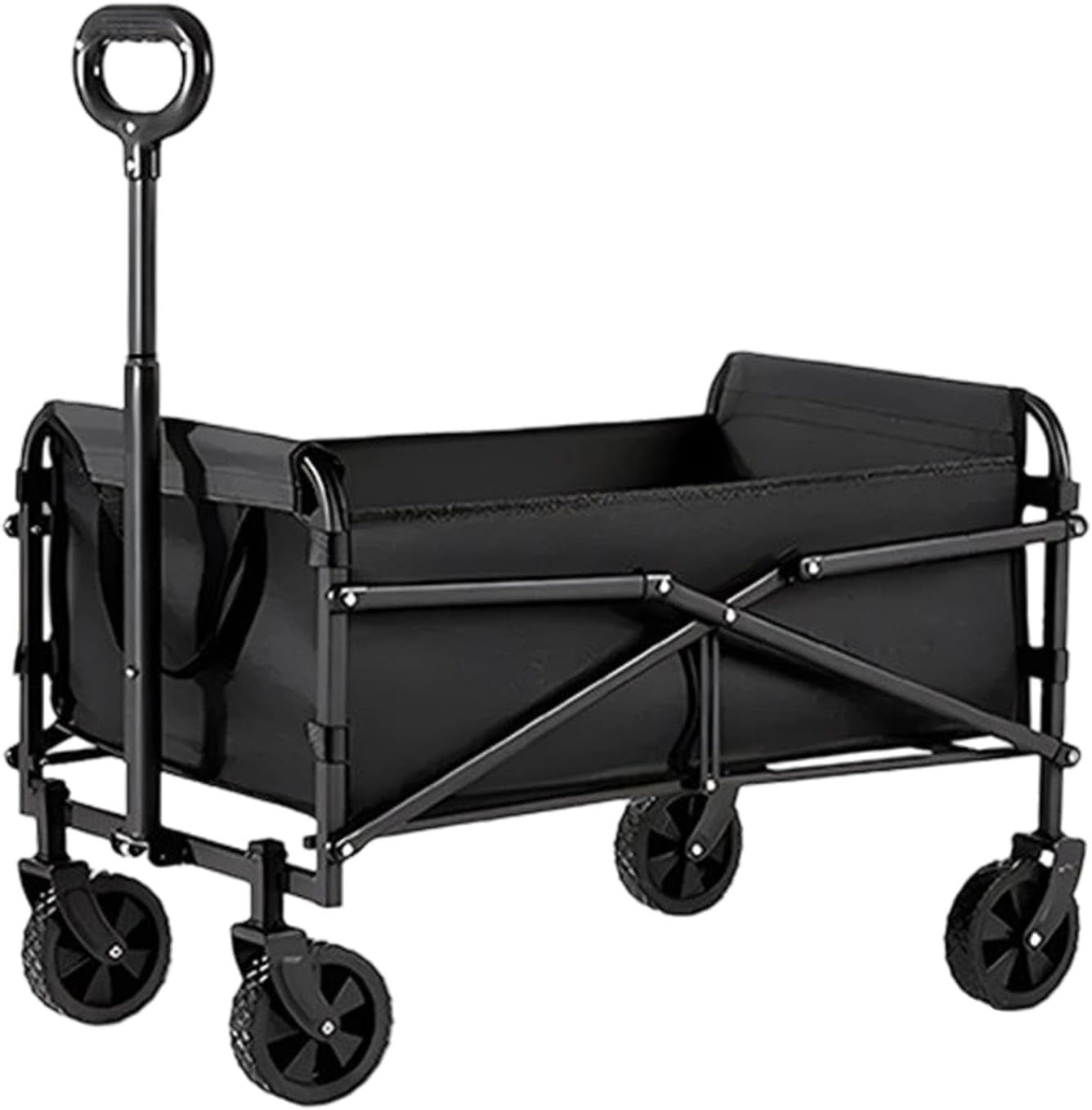 Foldable Heavy Duty Festival Trolley Wagon Outdoor Garden Camping Cart Black